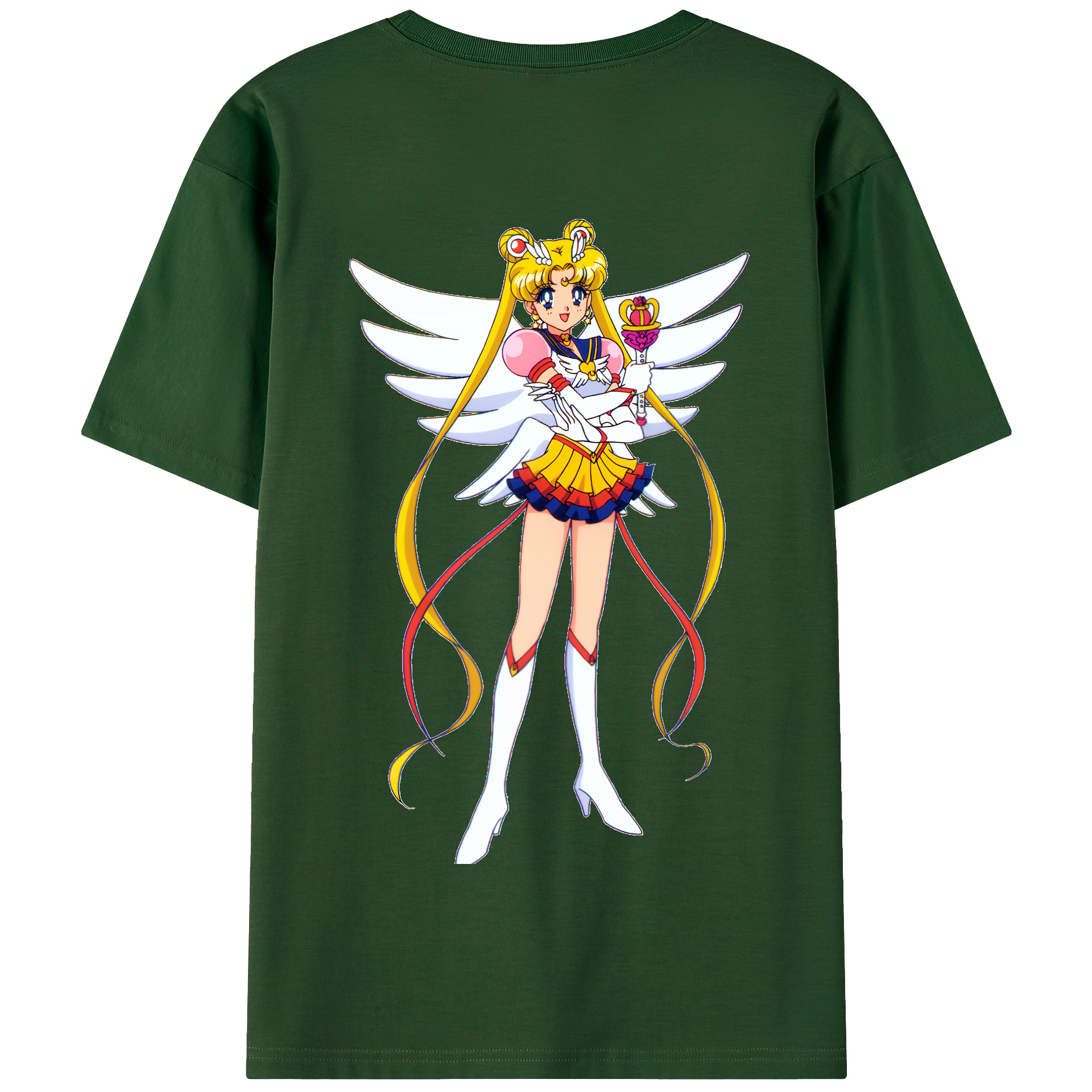 （画像用） 美少女戦士セーラームーン 月野 うさぎ つきの うさぎ Sailor Moon Tsukino Usagi 綿100％半袖Tシャツ（背面プリント）